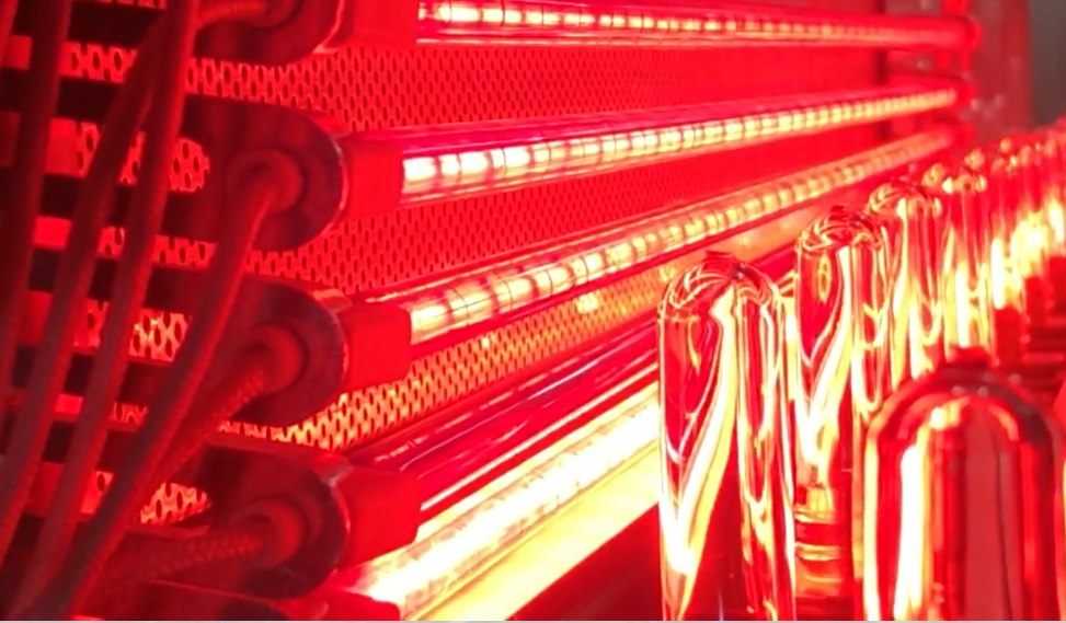 Water bottle machine heating bulb